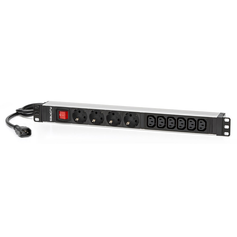 SALICRU - SPS.4F+6F - PDU E/S C14 - 4 x Shucko + 6 x C13 (4+6)