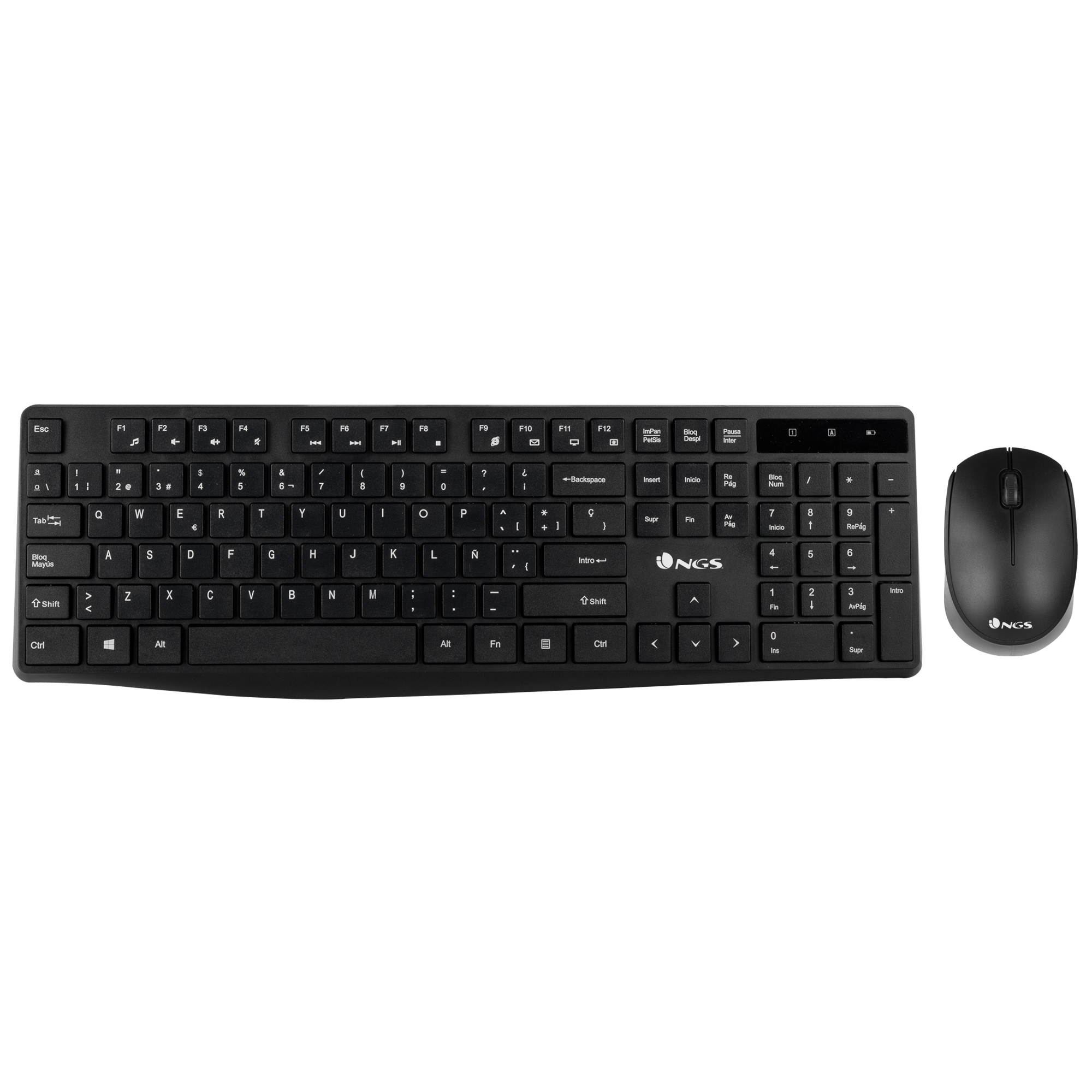 NGS - KIT clavier souris sans fil 2.4Ghz 10m noir - ALLUREKITFRENCH