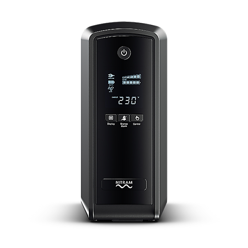 NITRAM - Onduleur Tour PFC 900VA 540W - FRx6 - ElitePFC900ELCD