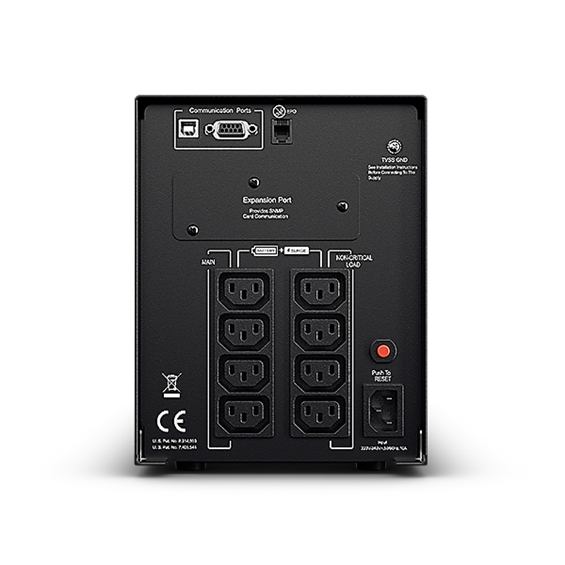 NITRAM - Onduleur Tour écran 1500VA 1350W - C13x8 - ElitePro1500ELCD