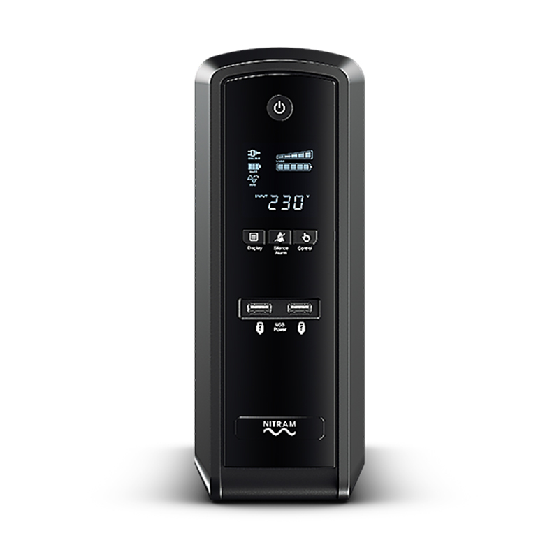 NITRAM - Onduleur Tour PFC 1300VA 780W - FRx6 - ElitePFC1300ELCDA