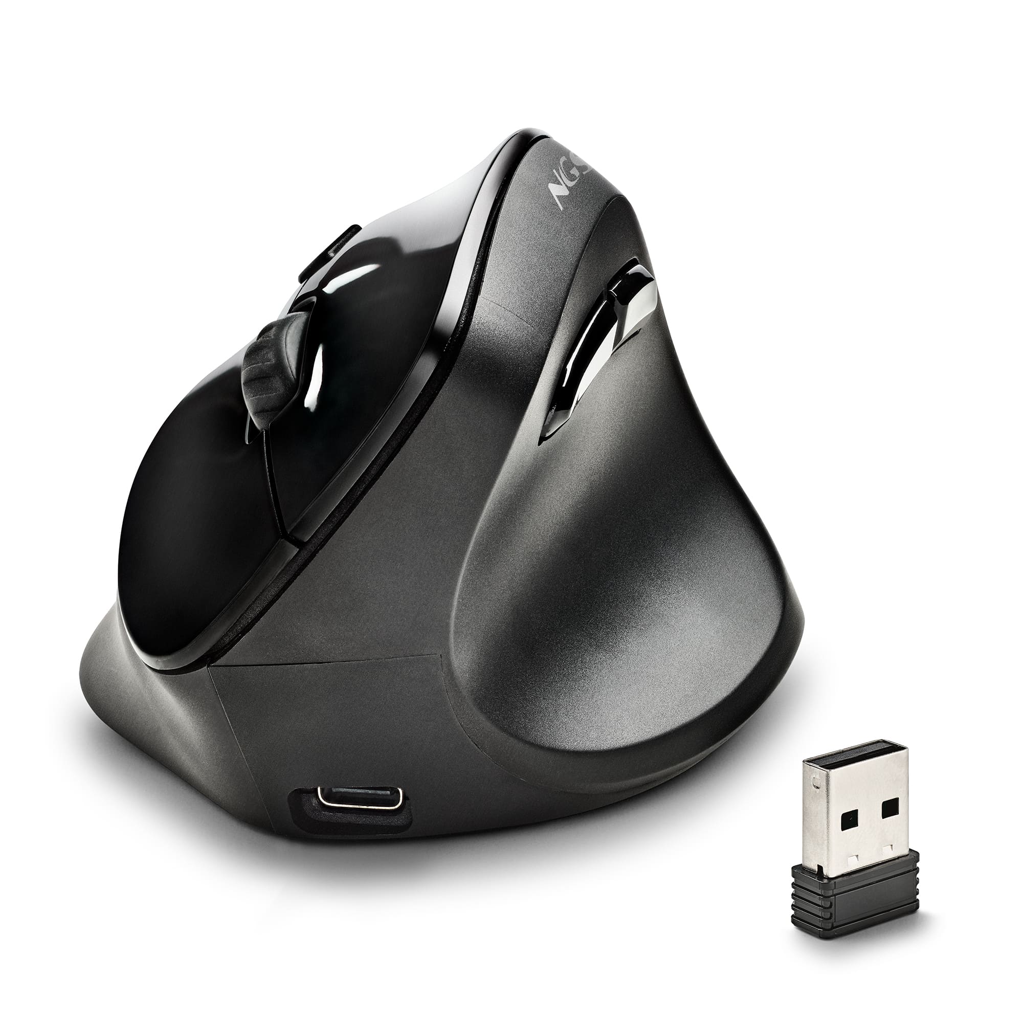 NGS - Souris sans-fil verticale 5 bout -rechargeable USB-C- EVOMOKSHA