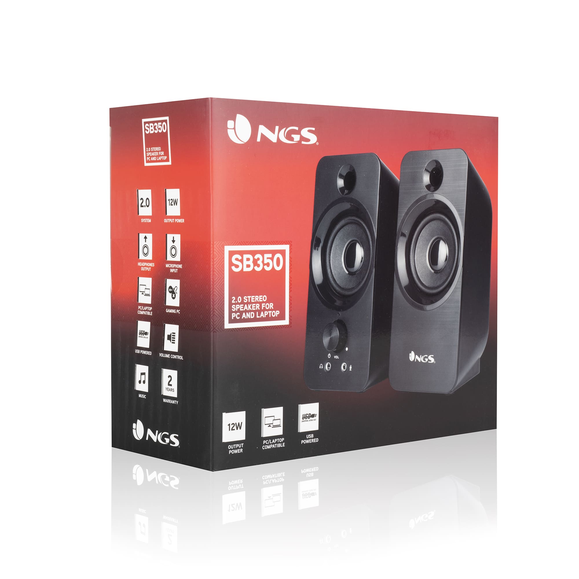 NGS - Paire d'enceintes 6W RMS - Jack 3,5mm - SB350