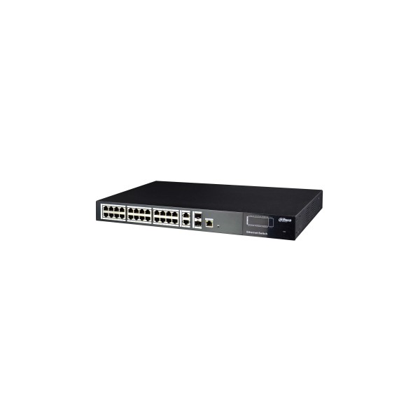 DAHUA - PFS4228-24P-270 - Switch 24 ports PoE 10/100 + 2 ports 10/100