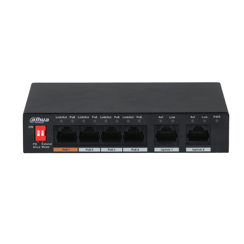 DAHUA - PFS3006-4ET-60 - Switch 6 ports - 4 ports PoE 60w
