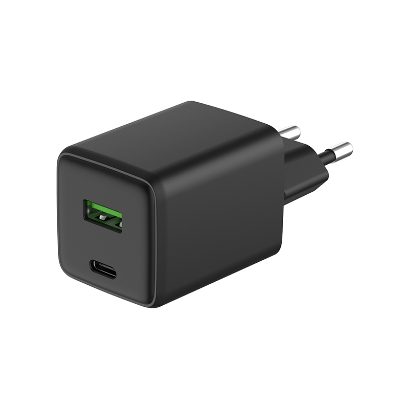 Chargeur secteur USB 3.0 (18W) + TypeC (45W) ou 18+25W simultané-Noir