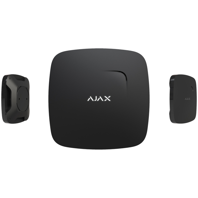 AJAX - Détecteur de fumée et de chaleur sans-fil avec sirène - Noir