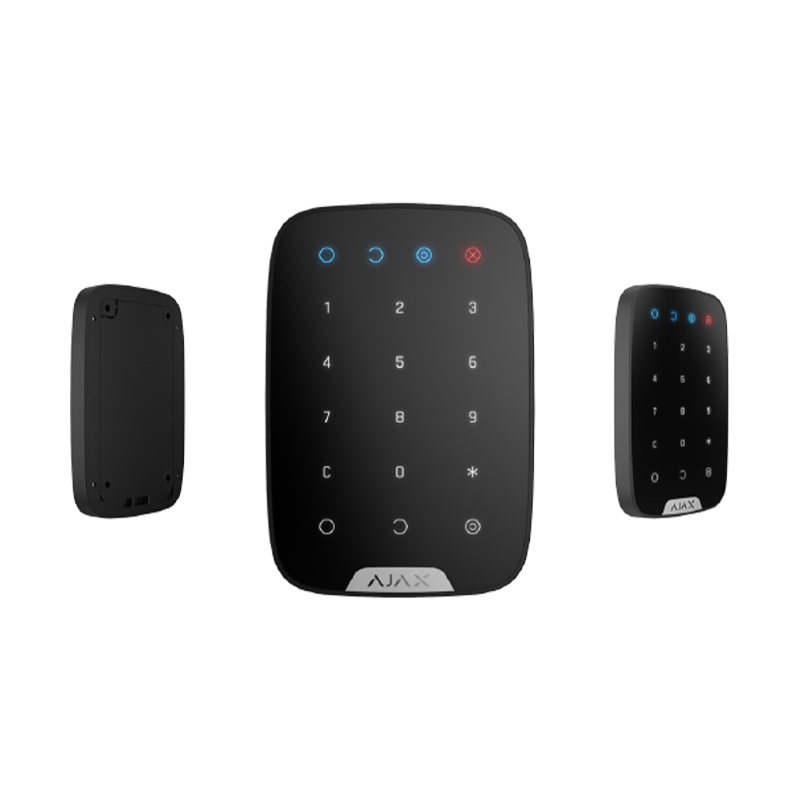 AJAX - Clavier tactile sans fil + lecteur de badges - Noir