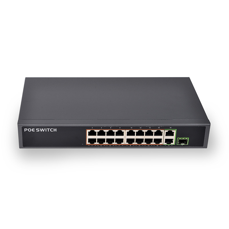 UPTEC - Switch PoE 16P 250W 100Mb 100m/10Mb 250m+2P Gb+1xSFP EOL