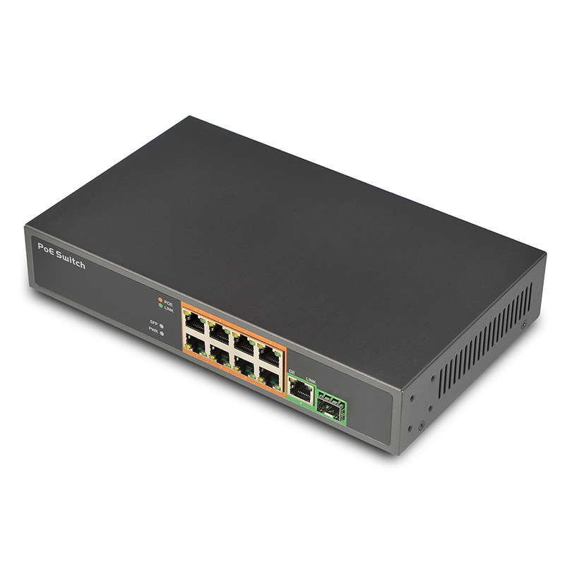 UPTEC - Switch PoE 8ports 150W 100Mb 100m +1port Gbit +1xSFP EOL