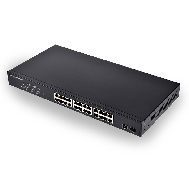 UPTEC VIEW - Switch PoE 24 ports 370W - 1Gbit 100m + 2 ports SFP EOL