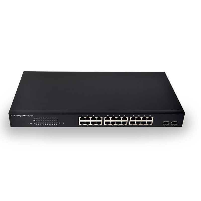 UPTEC VIEW - Switch PoE 24 ports 370W - 1Gbit 100m + 2 ports SFP EOL