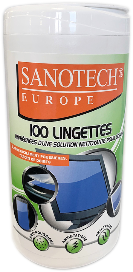 Boîte de 100 lingettes pour écrans