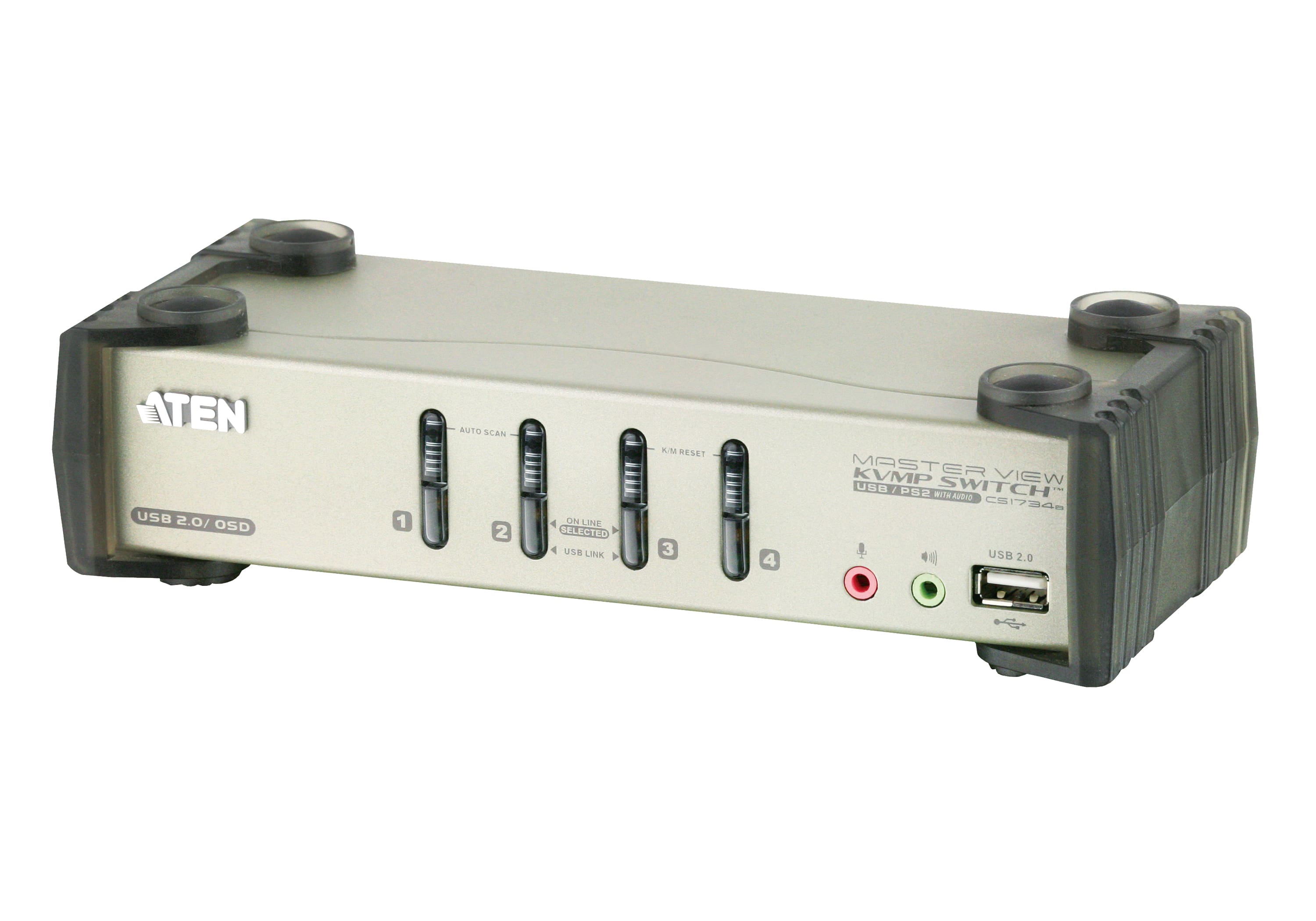 ATEN - CS1734B - Commutateur KVMP™ VGA/audio PS/2-USB 4ports avec OSD