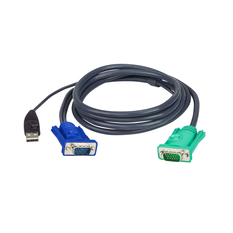 ATEN - 2L-5202U - Cable Pieuvre KVM VGA/USB - 1.80m