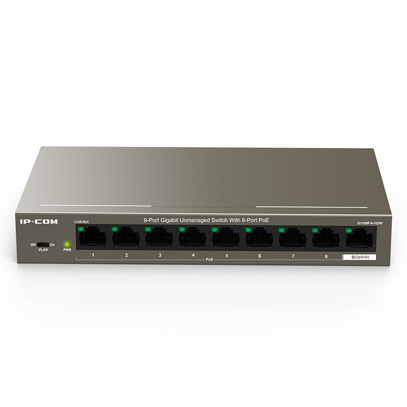 IP-COM - G1109P - Switch 9 ports Gigabit dont 8 ports PoE 102W
