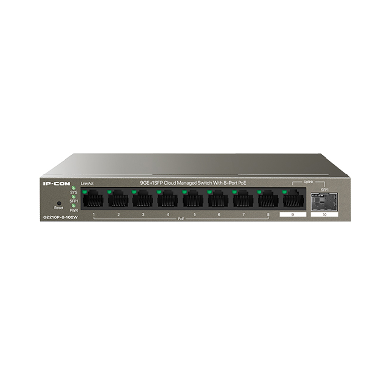 IP-COM - G2210P-8-102W - Switch 8 ports Gigabit PoE +1G+1SFP 102W