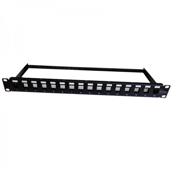 UPTEC - Panneau 19" 1U - KeyStone - 16 ports nu RJ45