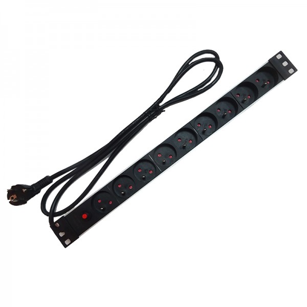 UPTEC - PDU 19" 1U multiprises 9 prises 2P+T Fusible