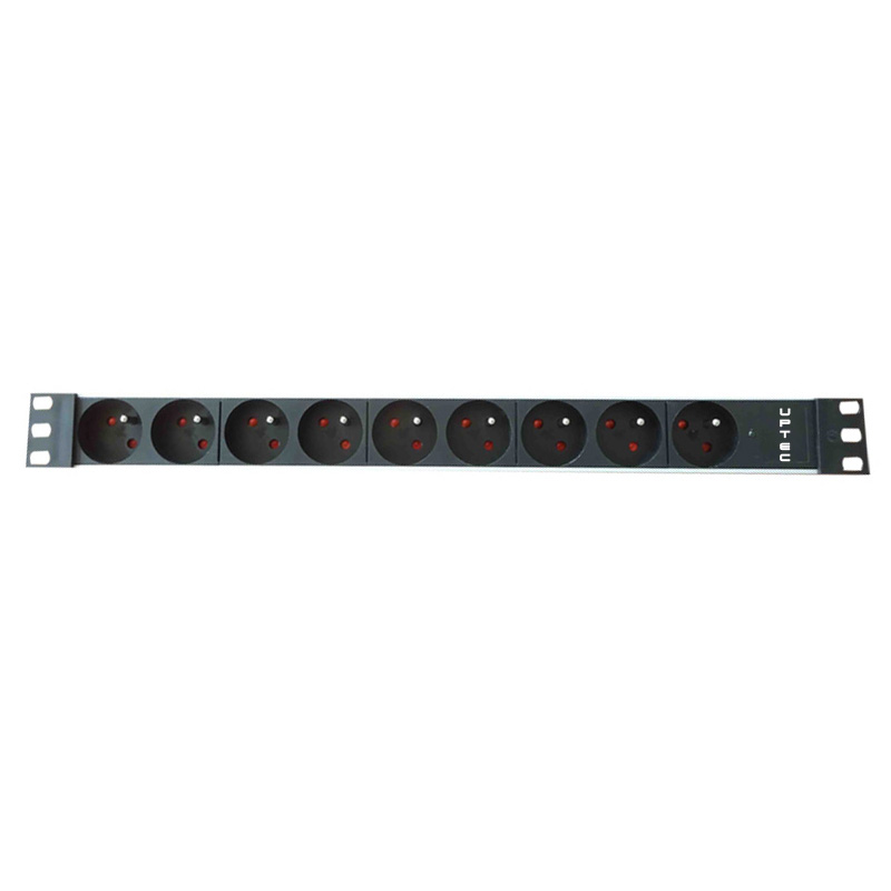 UPTEC - PDU 19" 1U multiprises 9 prises 2P+T avec voyant - 4.5m