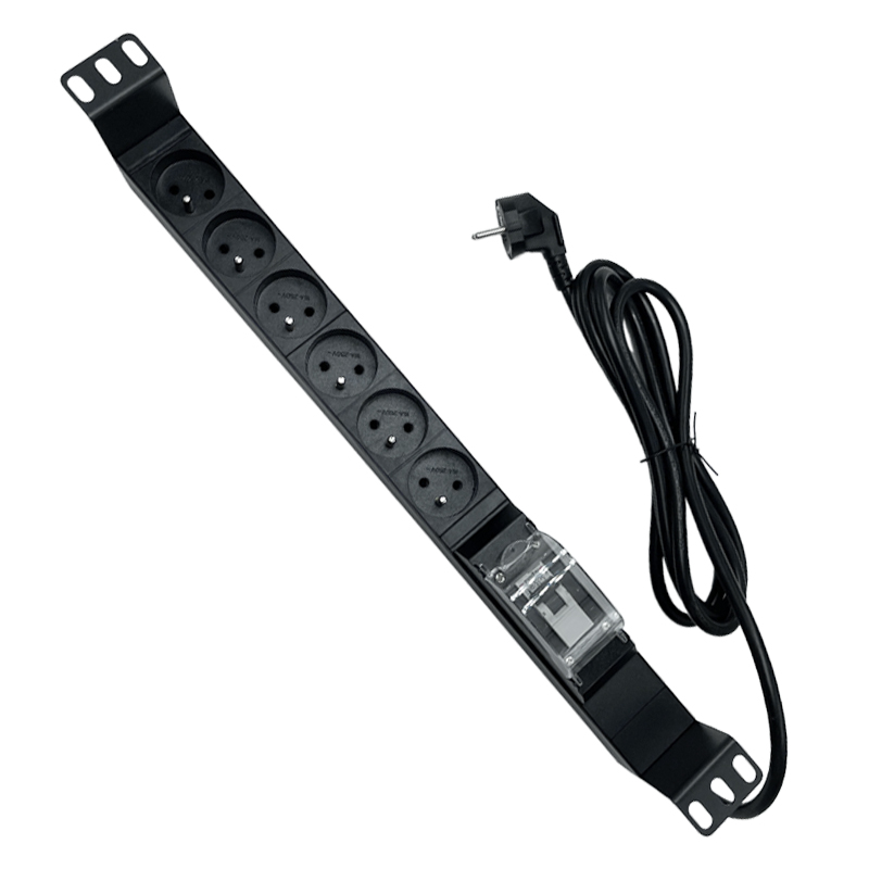 UPTEC - PDU 19" 1U multiprises 6 prises + disj diff 16A 30mA LEGRAND