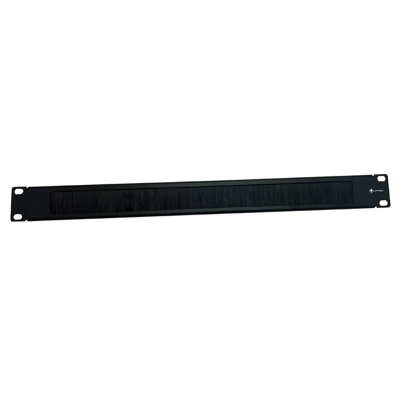 UPTEC - Passe câble 19" avec brosse 1U - noir