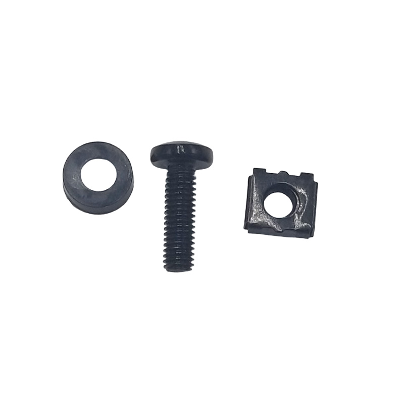 Lot de 50 Kits Visserie - M6x20mm Ecrou+Rondelle plastique+Vis -Noir