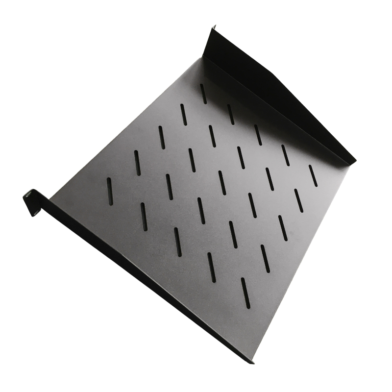 Etagère 19" 2U noire - Profondeur 300mm - Charge 25Kg