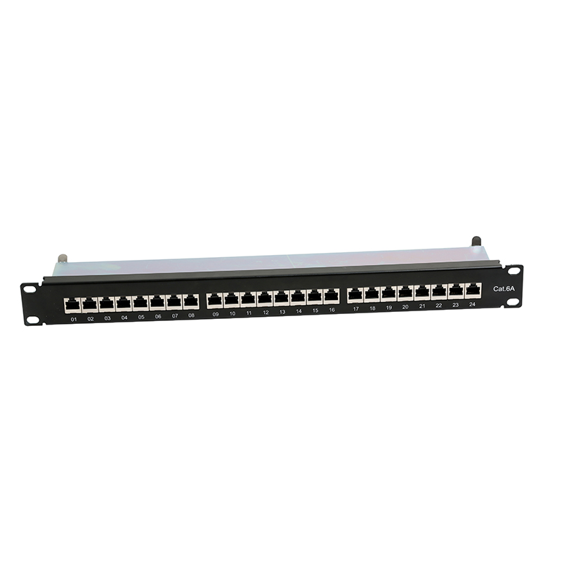 UPTEC - Panneau brassage 19" 1U équipé 24 ports CAT6A STP