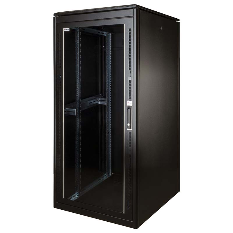UPTEC v2 - Baie 19" 26U 600x600 (charge 600Kg) Porte AV vitrée