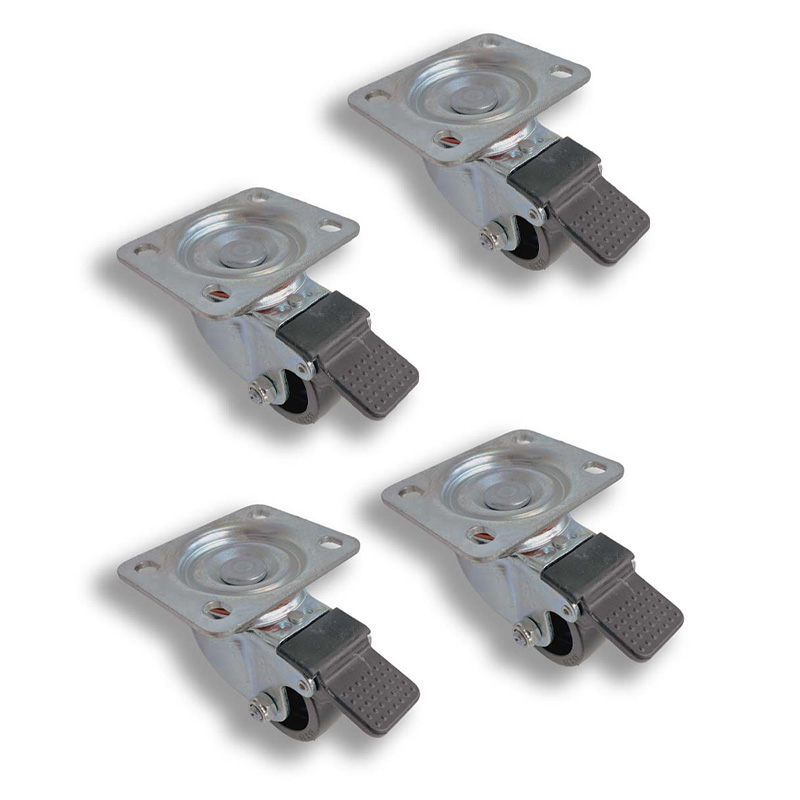 UPTEC v2 - Lot de 4 roues dont 2 à frein pour baies UPTEC v2-NPR