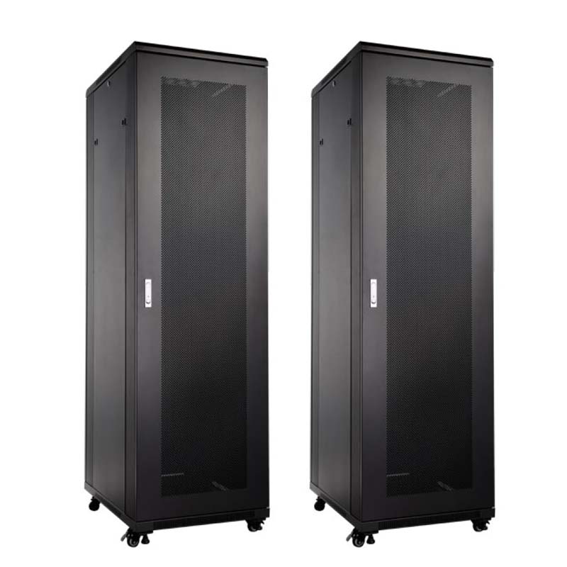UPTEC - Baie 19" 22U 600x600 (800Kg) portes AV & AR perforées