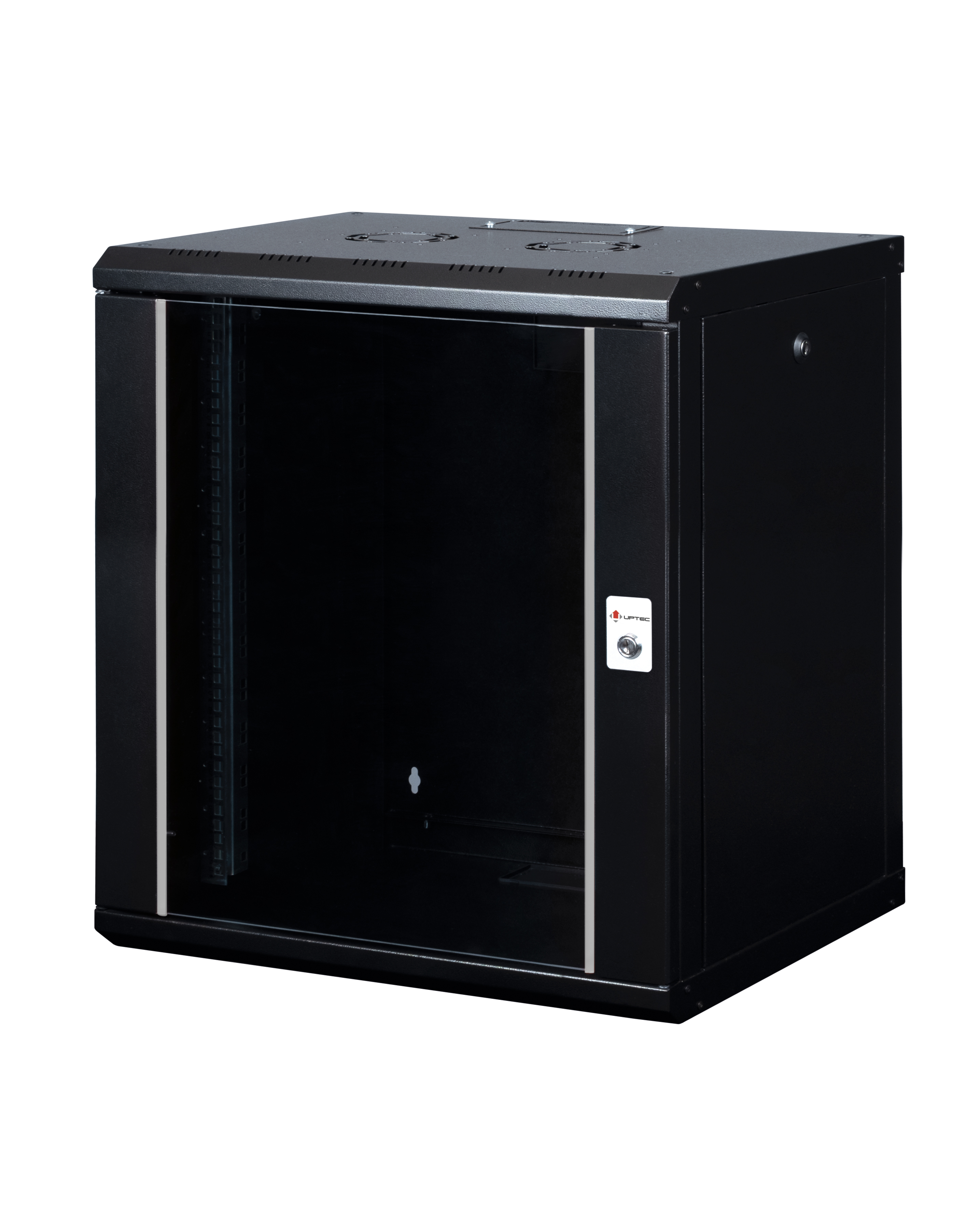 UPTEC - Baie 19" 12U 600x600 (charge 400Kg) porte avant vitrée