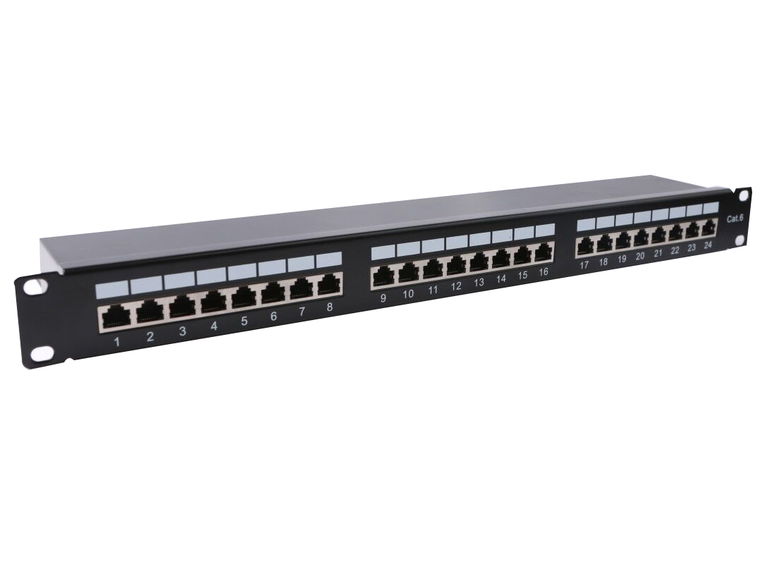 UPTEC - Panneau brassage 19" 1U équipé 24 ports CAT6 FTP