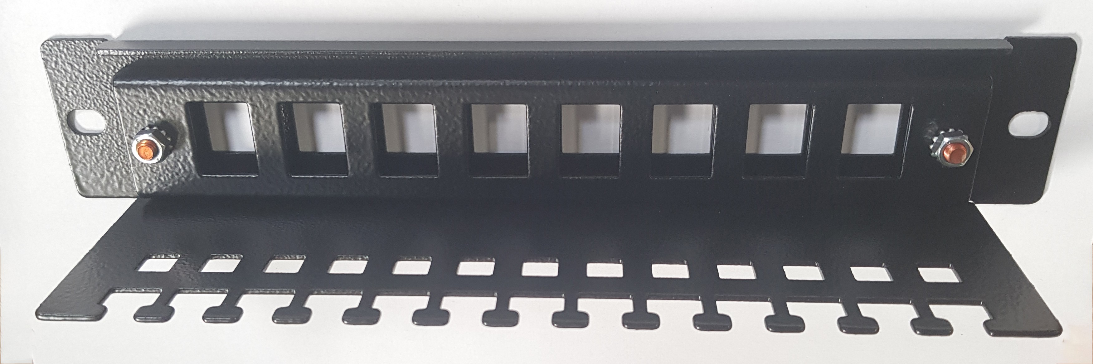 Panneau de brassage 10" pour 8 modules type Keystone