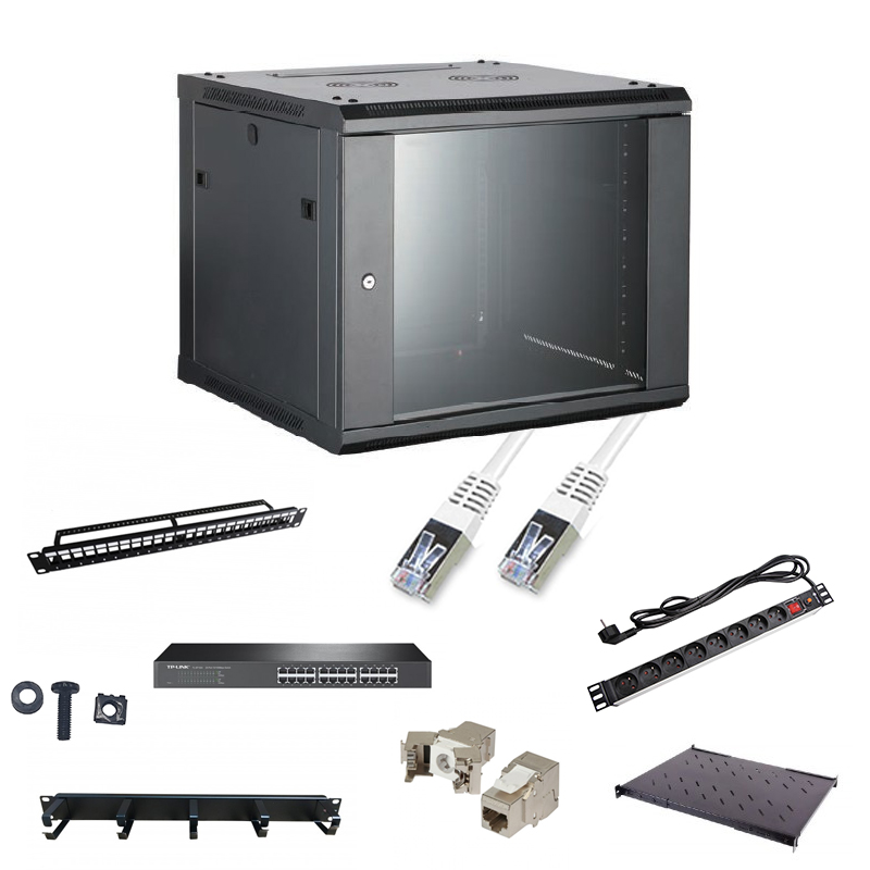 Solution 19" 6U Equipé 24 ports Catégorie 6