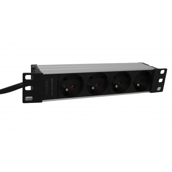UPTEC - Multiprise 10" 4 prises 1U - 1m de câble