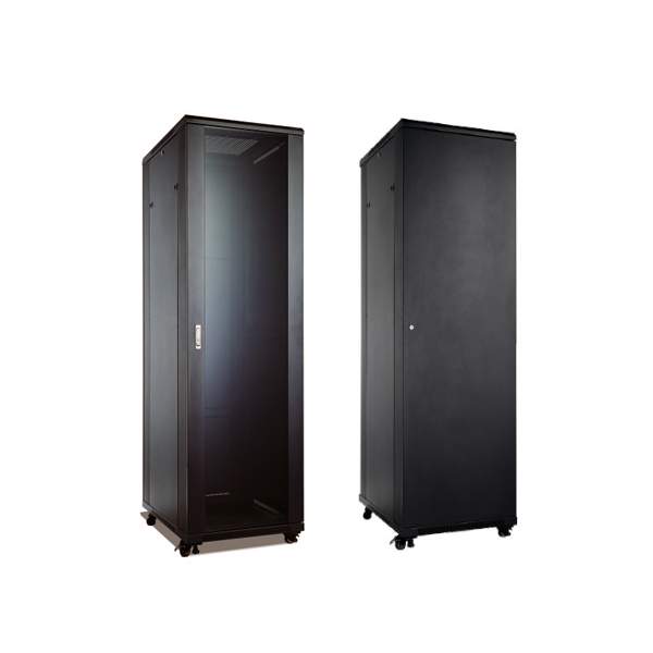 UPTEC - Baie 19" 42U 600x600 (charge 400Kg) porte avant vitrée