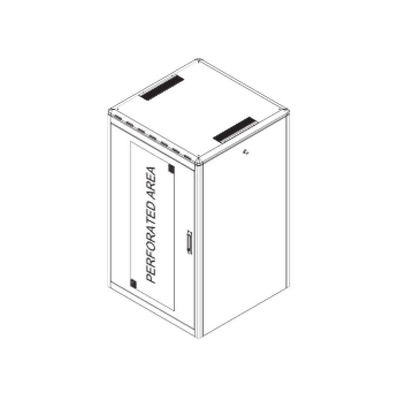 UPTEC v2 - Baie 19" 26U 800x800 portes AV perforée AR double perf