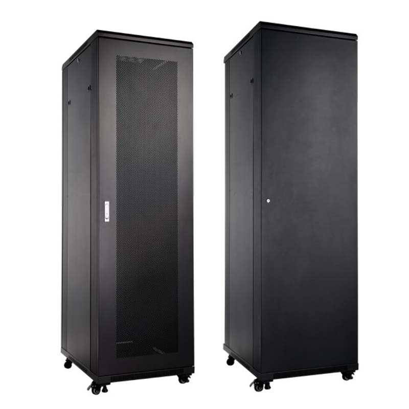 UPTEC - Baie 19" 26U 600x800 (charge 800Kg) porte avant perforée