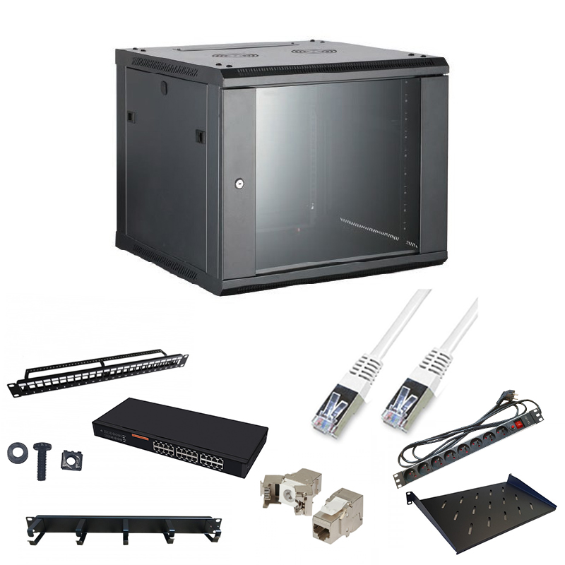 Solution Gigabit 19" 6U équipé 24 ports Catégorie 6