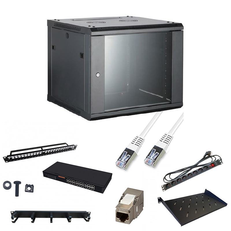 Solution Gigabit 19" 15U équipé 24 ports Catégorie 6a