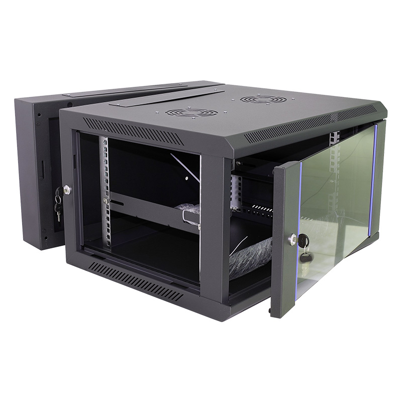 UPTEC - Coffret mural pivotant 19" 6U 600mm - 3 parties