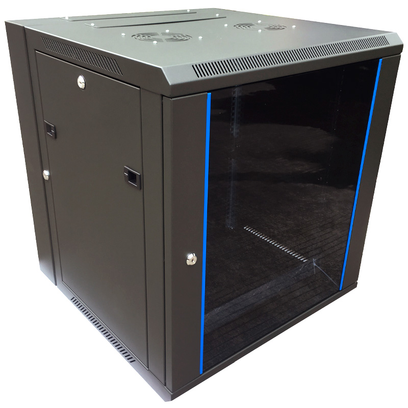 UPTEC - Coffret mural pivotant 19" 12U 600mm - 3 parties