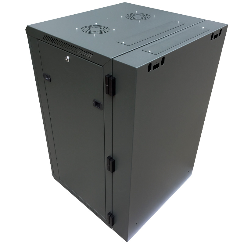 UPTEC - Coffret mural pivotant 19" 18U 600mm - 3 parties