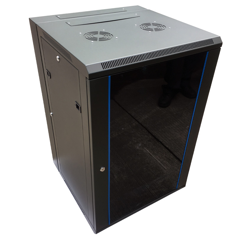 UPTEC - Coffret mural pivotant 19" 18U 600mm - 3 parties