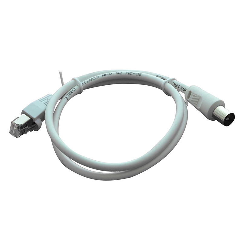 UPTEC - Cordon TV symétriseur Balun RJ45 / IEC 0.70m - NPR