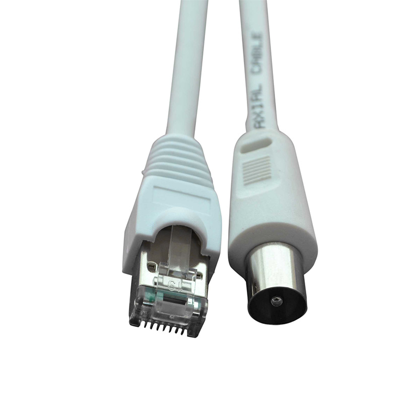 UPTEC - Cordon TV symétriseur Balun RJ45 / IEC 0.70m - NPR