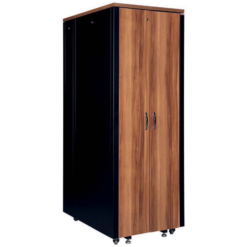 UPTEC v2 Baie insono. 42U L750 P1130 H2110 finit. bois 9 vent. Maple