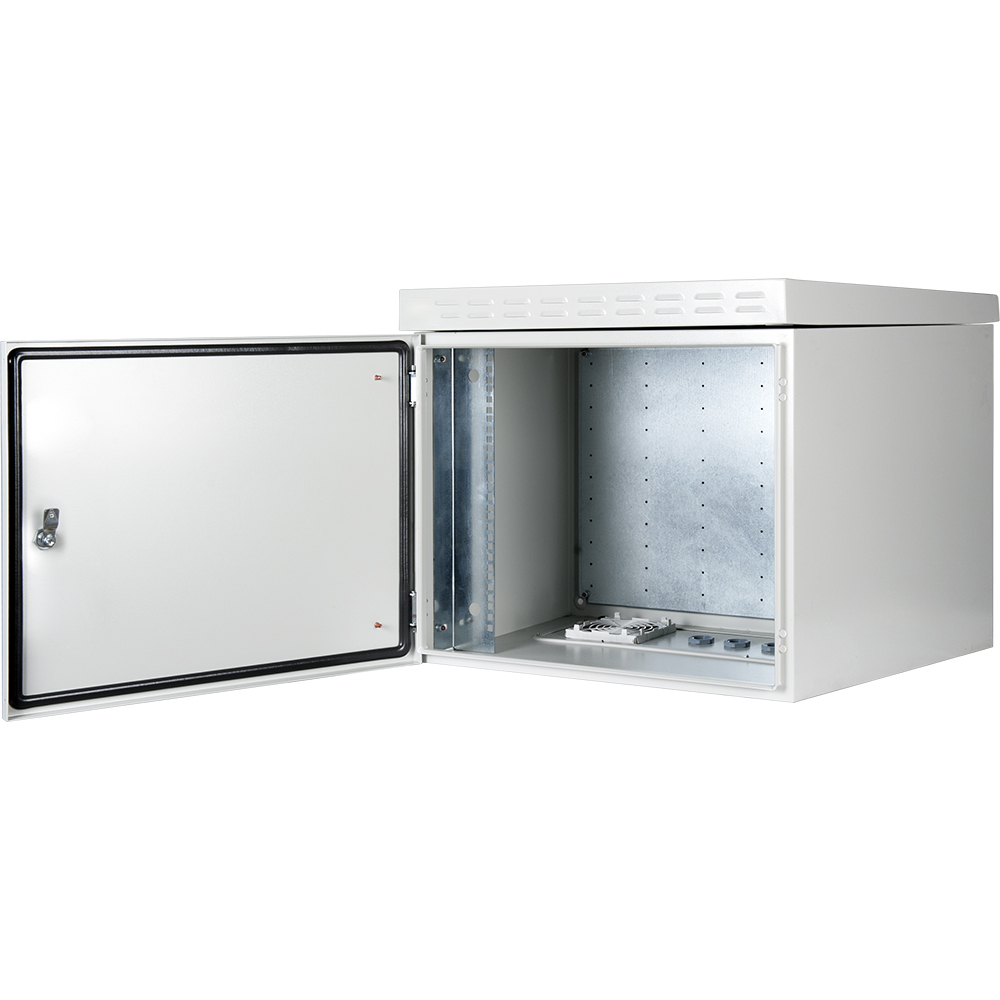 UPTEC v2 - Coffret outdoor 19" 9U 600x600mm IP55 - IK10 - Gris